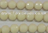 CTU1445 15.5 inches 12mm faceted round synthetic turquoise beads