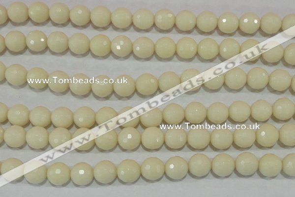 CTU1449 15.5 inches 20mm faceted round synthetic turquoise beads