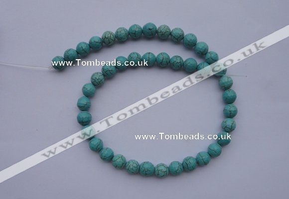 CTU15 15.5 inches 12mm faceted round blue turquoise beads Wholesale