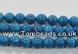 CTU1622 15.5 inches 8mm round synthetic turquoise beads