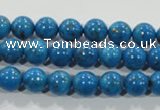 CTU1623 15.5 inches 10mm round synthetic turquoise beads