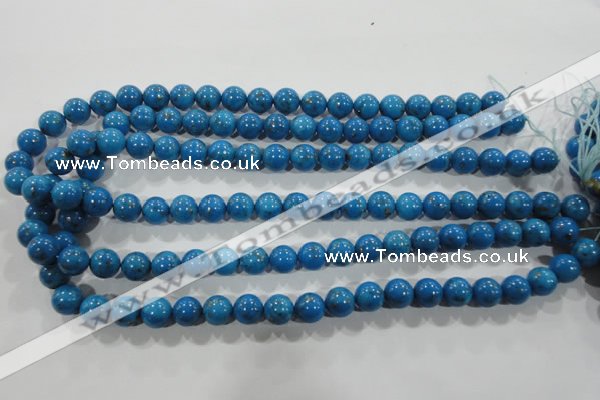 CTU1623 15.5 inches 10mm round synthetic turquoise beads