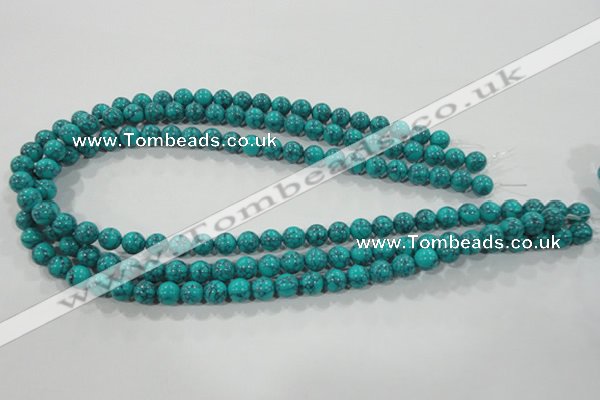 CTU1673 15.5 inches 8mm round synthetic turquoise beads