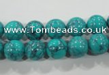 CTU1674 15.5 inches 10mm round synthetic turquoise beads