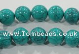 CTU1675 15.5 inches 12mm round synthetic turquoise beads