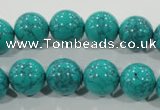 CTU1676 15.5 inches 14mm round synthetic turquoise beads