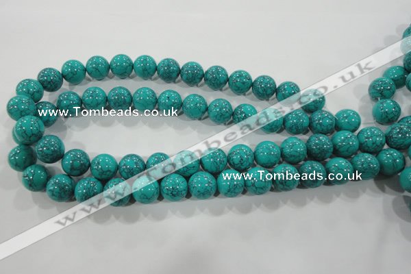 CTU1676 15.5 inches 14mm round synthetic turquoise beads