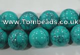 CTU1677 15.5 inches 16mm round synthetic turquoise beads