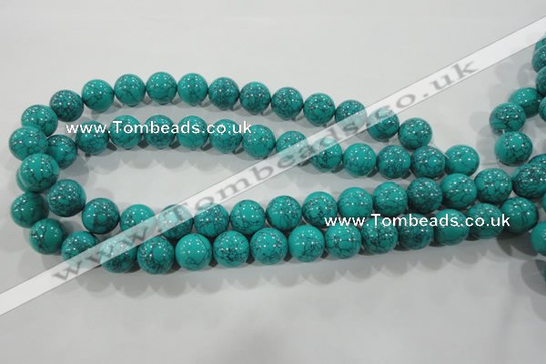 CTU1677 15.5 inches 16mm round synthetic turquoise beads