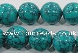 CTU1678 15.5 inches 18mm round synthetic turquoise beads