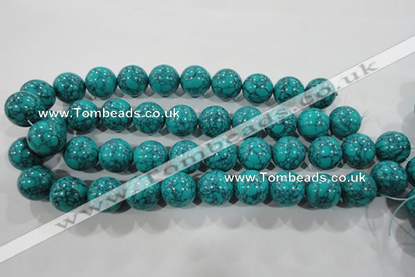 CTU1678 15.5 inches 18mm round synthetic turquoise beads