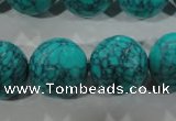 CTU1689 15.5 inches 20mm faceted round synthetic turquoise beads