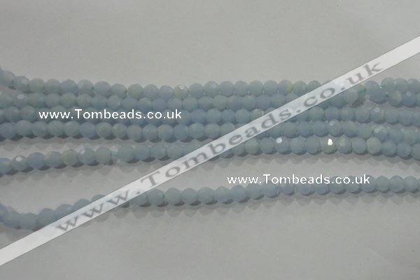 CTU1741 15.5 inches 4mm faceted round synthetic turquoise beads