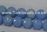 CTU1744 15.5 inches 10mm faceted round synthetic turquoise beads