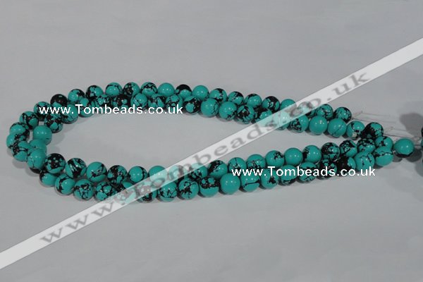 CTU1804 15.5 inches 10mm round synthetic turquoise beads