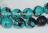 CTU1805 15.5 inches 12mm round synthetic turquoise beads