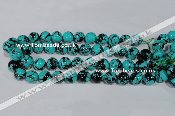 CTU1807 15.5 inches 16mm round synthetic turquoise beads