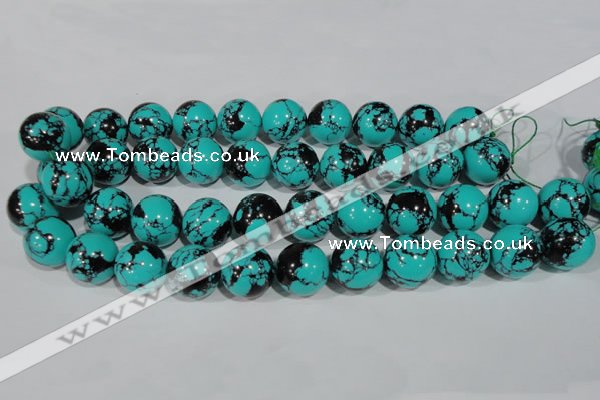 CTU1808 15.5 inches 18mm round synthetic turquoise beads