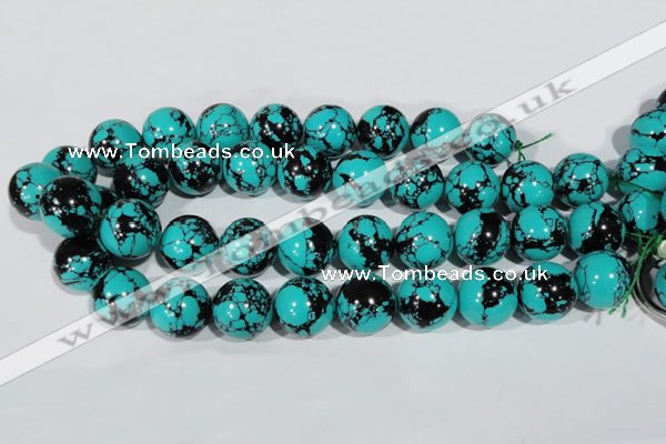 CTU1809 15.5 inches 20mm round synthetic turquoise beads