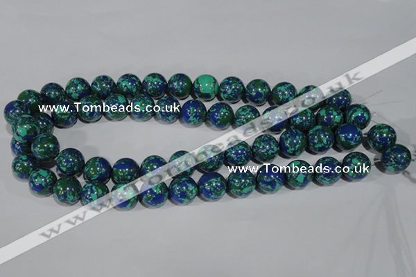 CTU1816 15.5 inches 14mm round synthetic turquoise beads