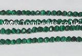 CTU1821 15.5 inches 4mm faceted round synthetic turquoise beads