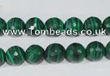 CTU1824 15.5 inches 10mm faceted round synthetic turquoise beads