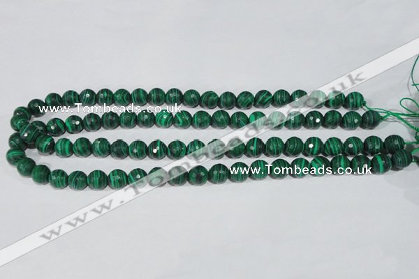 CTU1824 15.5 inches 10mm faceted round synthetic turquoise beads