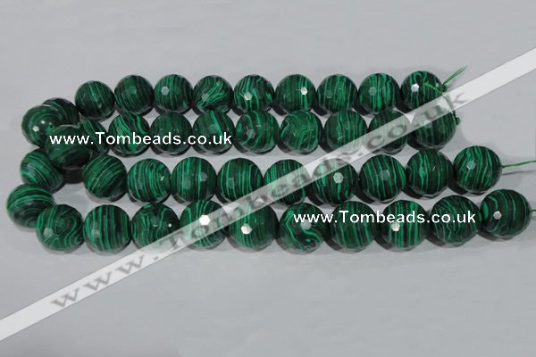 CTU1829 15.5 inches 20mm faceted round synthetic turquoise beads