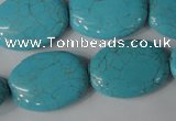 CTU1895 15.5 inches 18*25mm oval imitation turquoise beads