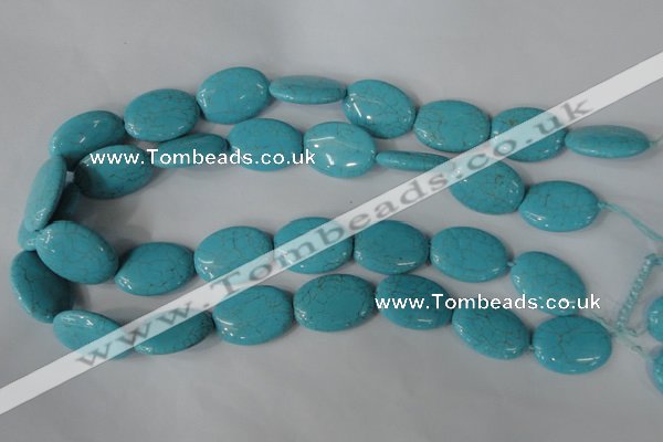 CTU1895 15.5 inches 18*25mm oval imitation turquoise beads