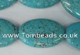 CTU1896 15.5 inches 20*30mm oval imitation turquoise beads