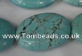 CTU1897 15.5 inches 25*35mm oval imitation turquoise beads