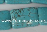 CTU1918 15.5 inches 22*30mm rectangle imitation turquoise beads