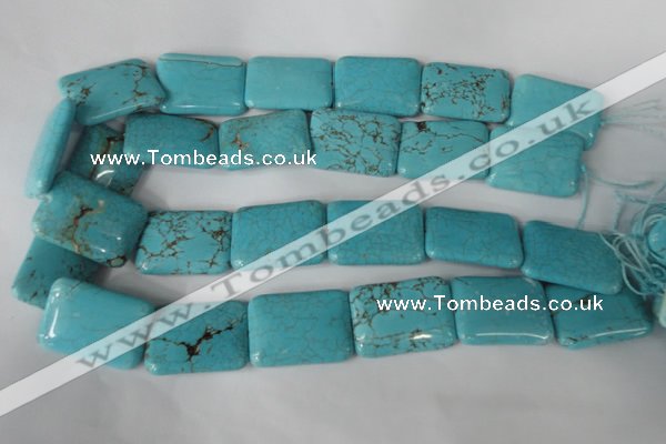 CTU1918 15.5 inches 22*30mm rectangle imitation turquoise beads