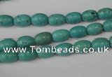 CTU1938 15.5 inches 6*9mm rice imitation turquoise beads