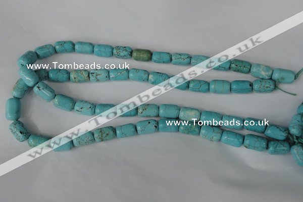 CTU1940 15.5 inches 10*15mm tube imitation turquoise beads