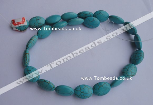 CTU20 15.5 inches 13*18mm oval blue turquoise strand beads Wholesale