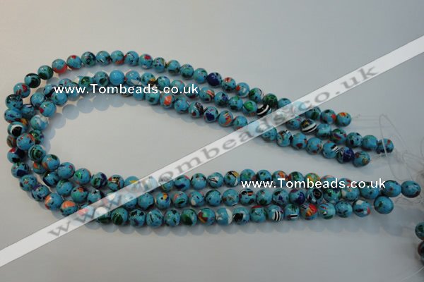 CTU2002 15.5 inches 8mm round synthetic turquoise beads