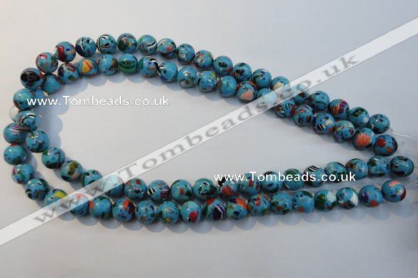 CTU2003 15.5 inches 10mm round synthetic turquoise beads