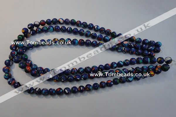 CTU2072 15.5 inches 8mm round synthetic turquoise beads