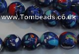 CTU2074 15.5 inches 12mm round synthetic turquoise beads