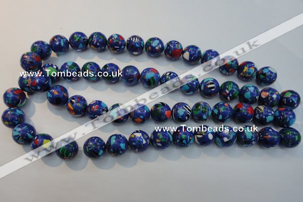 CTU2075 15.5 inches 14mm round synthetic turquoise beads