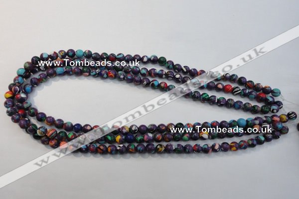 CTU2111 15.5 inches 6mm round synthetic turquoise beads