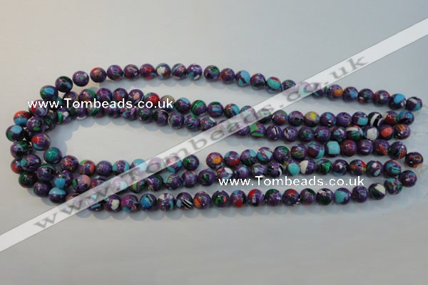 CTU2112 15.5 inches 8mm round synthetic turquoise beads