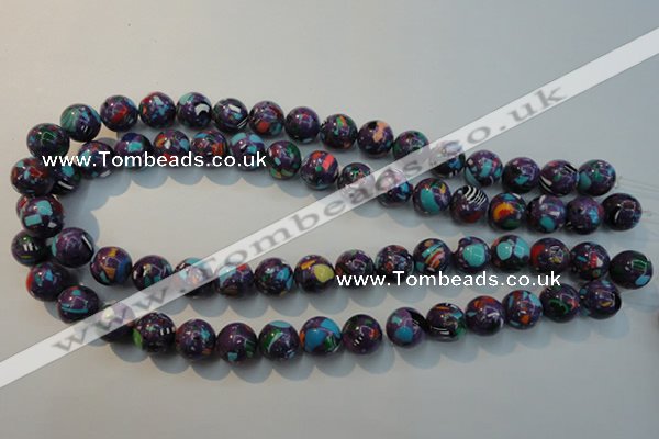 CTU2114 15.5 inches 12mm round synthetic turquoise beads