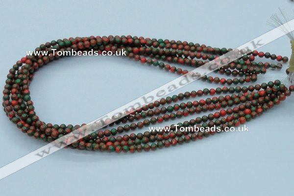 CTU213 16 inches 4mm round imitation turquoise beads wholesale
