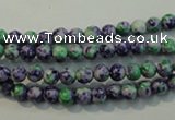 CTU2150 15.5 inches 4mm round synthetic turquoise beads