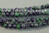 CTU2150 15.5 inches 4mm round synthetic turquoise beads