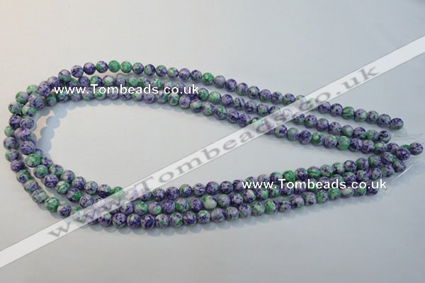 CTU2151 15.5 inches 6mm round synthetic turquoise beads