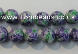 CTU2153 15.5 inches 10mm round synthetic turquoise beads